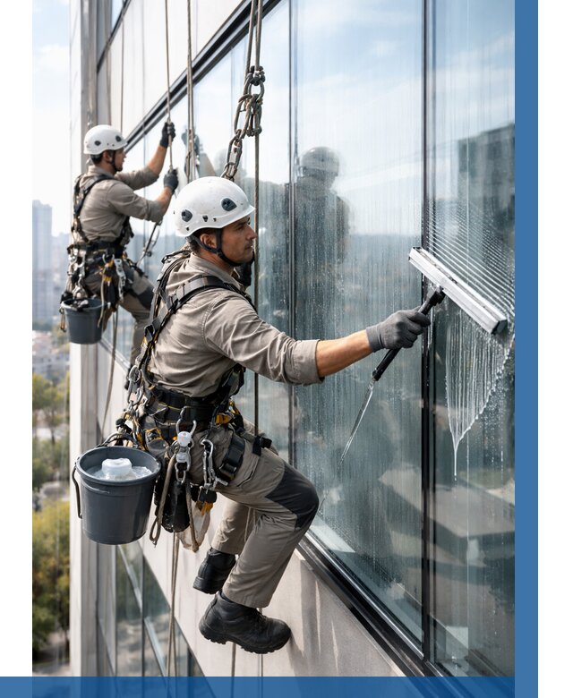 Мойка окон альпинистами в Когалыме от 4652 р. | ВЫСОТНИК-Кгл