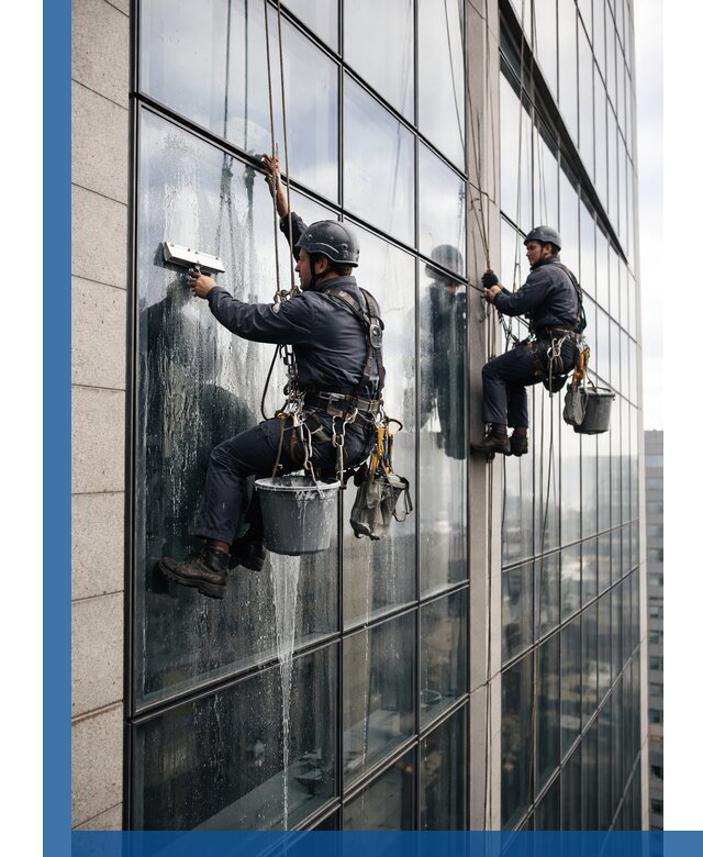 Профессиональная мойка стеклянных фасадов зданий в Когалыме