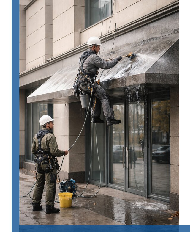 Профессиональная мойка козырьков и навесов в Когалыме