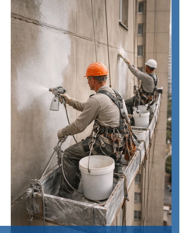 Грунтовка фасада на высоте в Когалыме от 124 р. | ВЫСОТНИК-Кгл