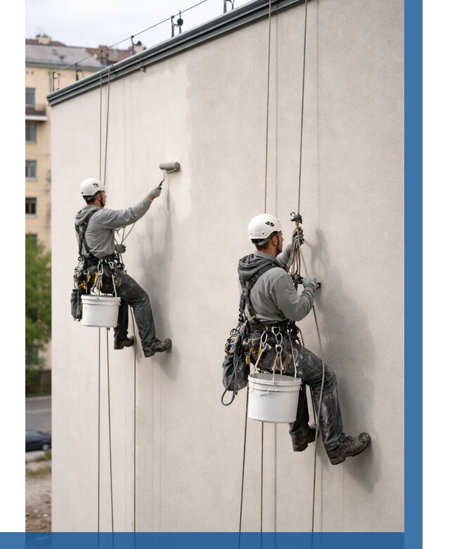 Покраска оштукатуренного фасада в Когалыме от 331 р. | ВЫСОТНИК-Кгл