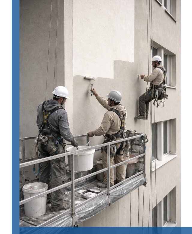 Покраска оштукатуренного фасада в Когалыме под ключ с гарантией