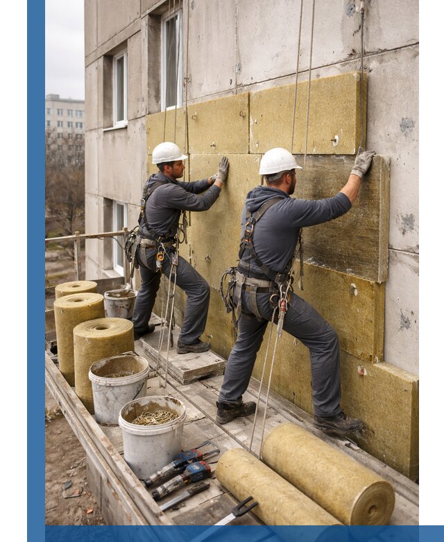 Утепление фасада минватой в Когалыме под ключ с гарантией