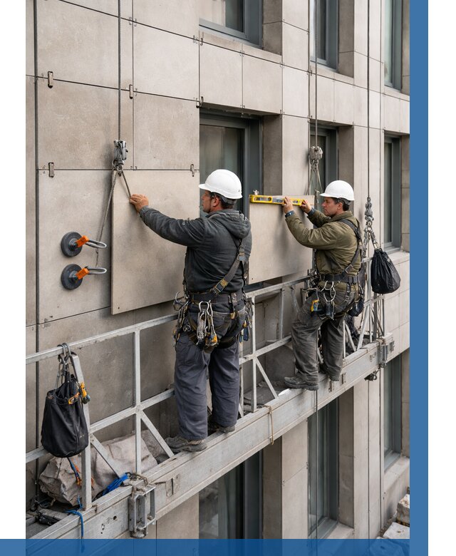 Монтаж керамогранита на фасад в Когалыме от 2585 р. | ВЫСОТНИК-Кгл