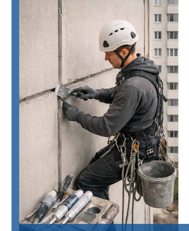 Ремонт межпанельных швов в Когалыме герметизация и восстановление