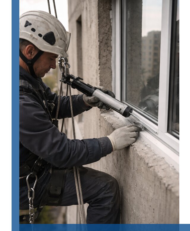 Герметизация оконных швов снаружи в Когалыме профессионально