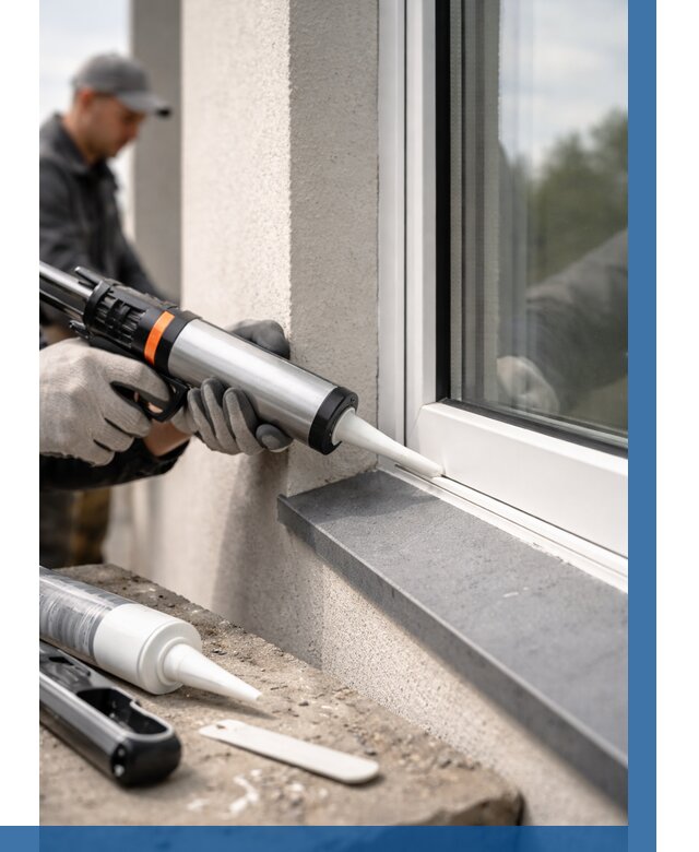 Герметизация монтажных швов окон в Когалыме от 672 р. | ВЫСОТНИК-Кгл