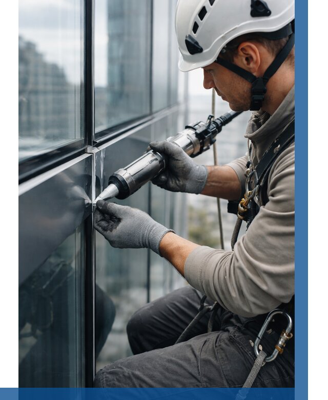 Герметизация стыков витража в Когалыме от 1241 р. | ВЫСОТНИК-Кгл