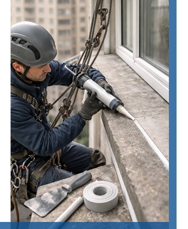 Герметизация балконного козырька в Когалыме от 4652 р. | ВЫСОТНИК-Кгл