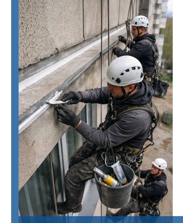 Герметизация примыкания балкона в Когалыме под ключ с гарантией