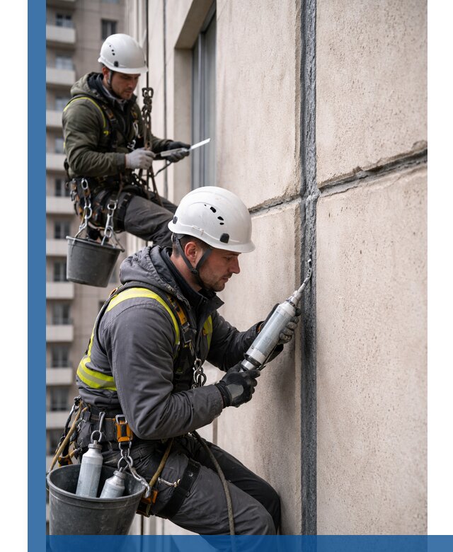 Герметизация деформационных швов фасада в Когалыме качественно