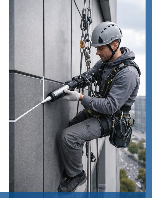 Герметизация стыков фасадных панелей в Когалыме от 6720 р.| ВЫСОТНИК-Кгл