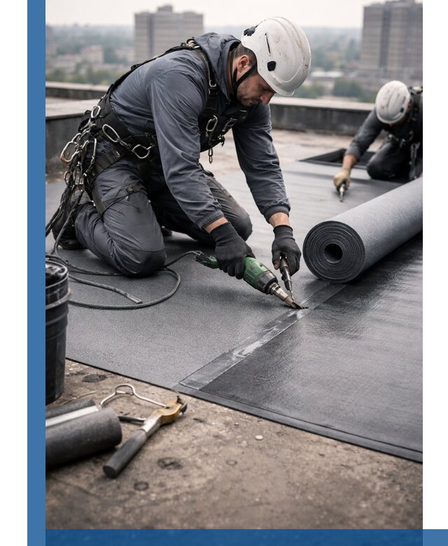Ремонт мягкой кровли в Когалыме с выездом промальпинистов