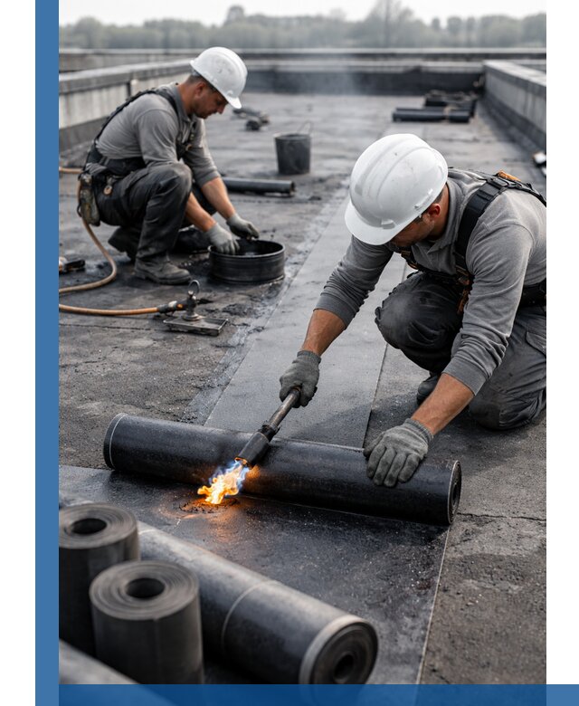 Ремонт рулонной кровли в Когалыме герметизация и восстановление