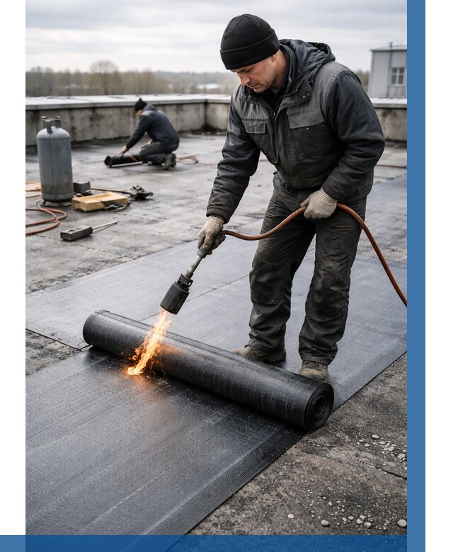 Ремонт наплавляемой кровли в Когалыме от 724 р. | ВЫСОТНИК-Кгл