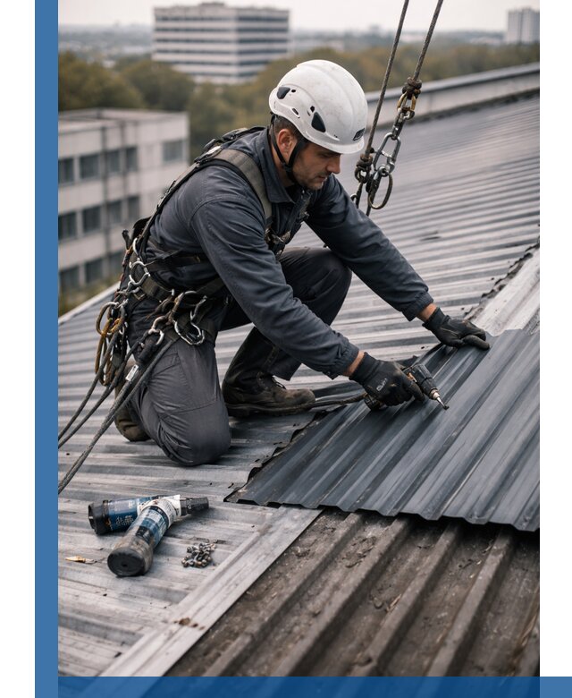 Ремонт профнастила на кровле в Когалыме, работы под ключ