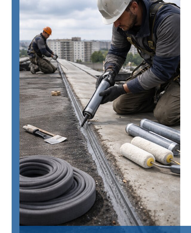 Герметизация швов кровли в Когалыме с гарантией герметичности