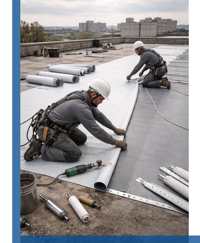 Монтаж мембранной кровли в Когалыме для промышленных зданий