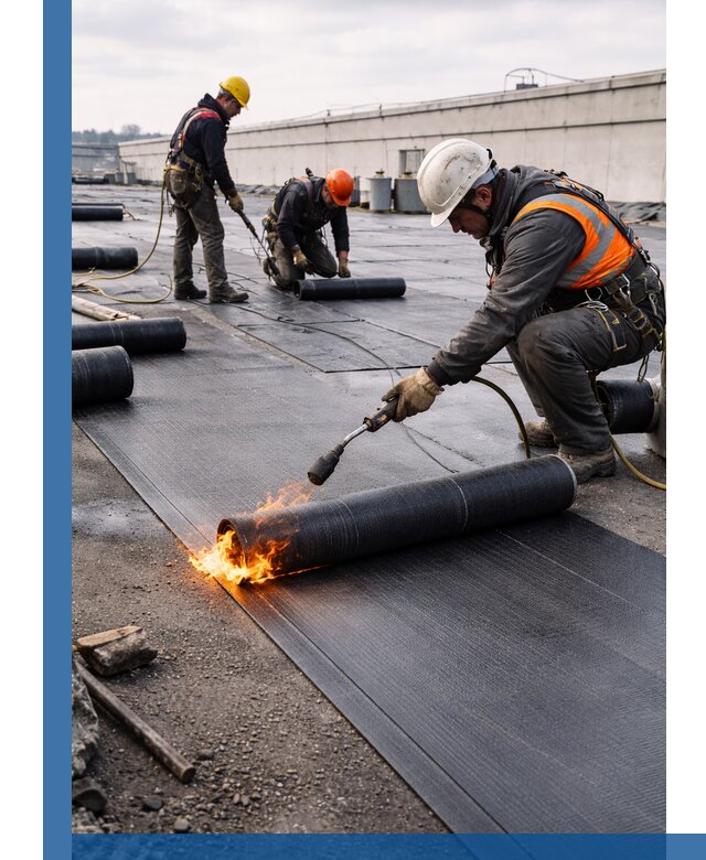 Монтаж наплавляемой кровли в Когалыме профессионально