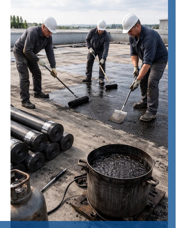 Гидроизоляция кровли мастикой в Когалыме от 620 р. | ВЫСОТНИК-Кгл