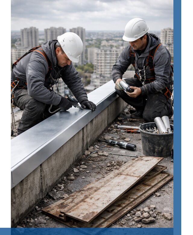 Замена парапетных крышек под ключ в Когалыме от 1241 р. | ВЫСОТНИК-Кгл