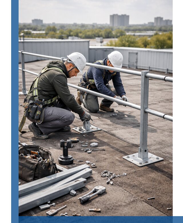 Монтаж кровельного ограждения в Когалыме под ключ с гарантией