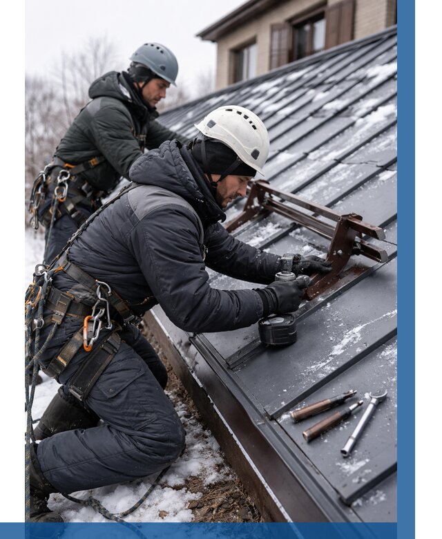 Монтаж снегозадержателей в Когалыме от 465 р. | ВЫСОТНИК-Кгл