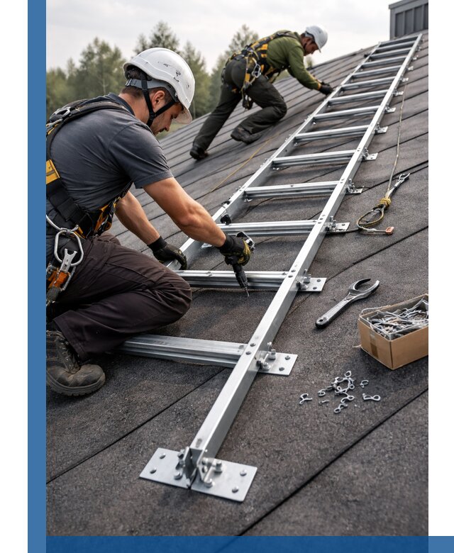 Профессиональный монтаж кровельной лестницы в Когалыме под ключ