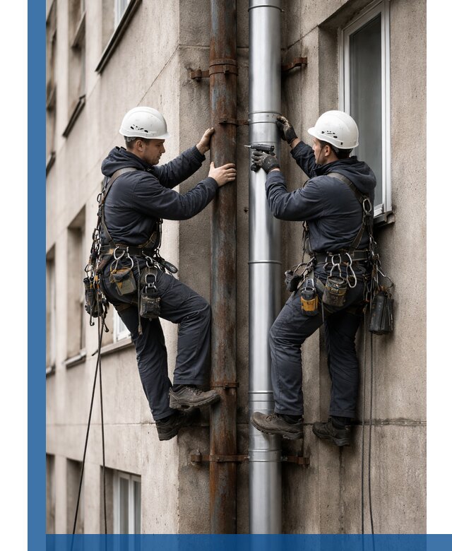 Замена водосточных труб в Когалыме: монтаж и демонтаж под ключ