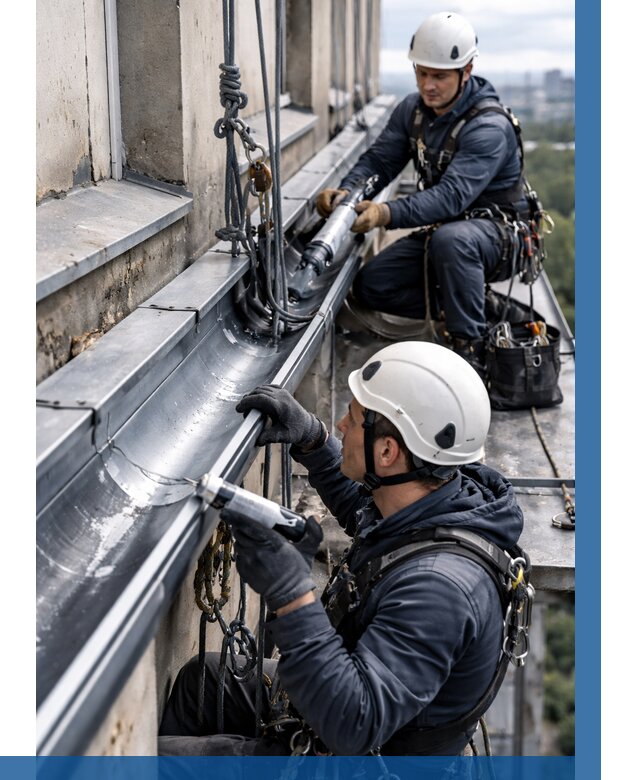 Ремонт водосточных желобов в Когалыме от 6720 р. | ВЫСОТНИК-Кгл