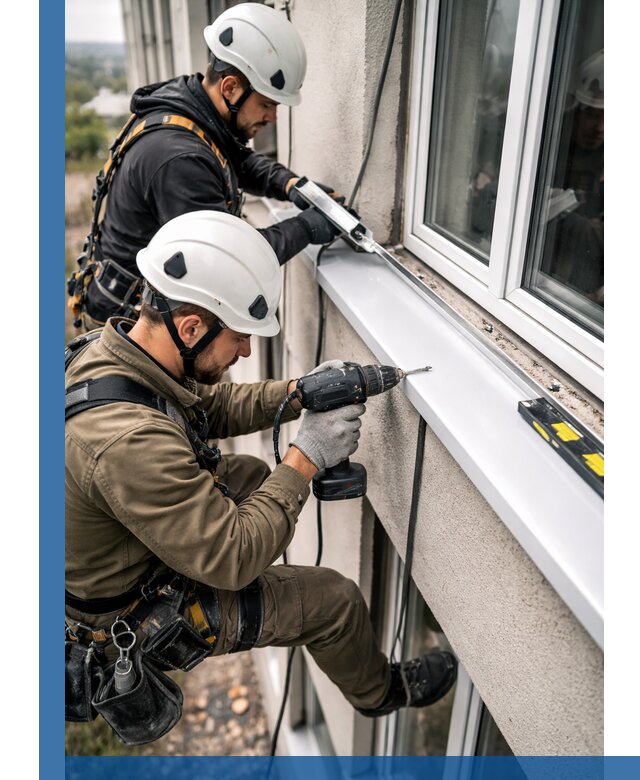 Профессиональный монтаж оконных отливов и отведения воды в Когалыме