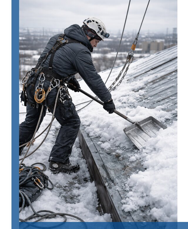 Профессиональная очистка кровли от снега и наледи в Когалыме