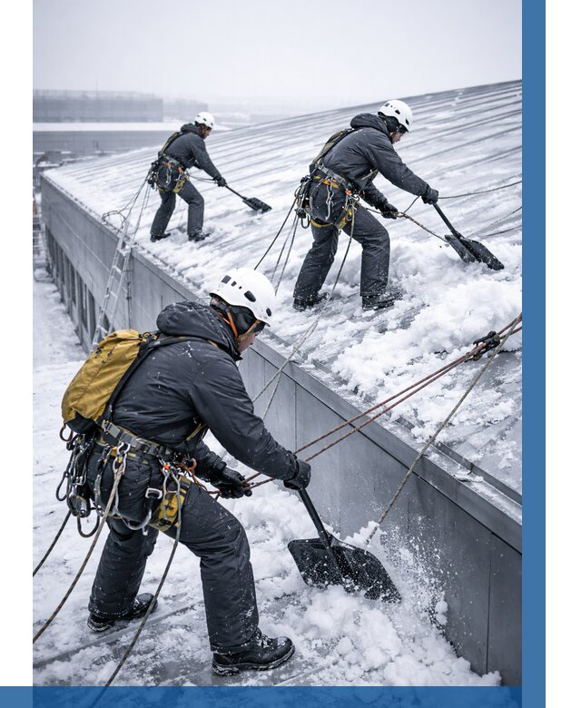 Очистка навесов от снега в Когалыме от 4652 р. | ВЫСОТНИК-Кгл