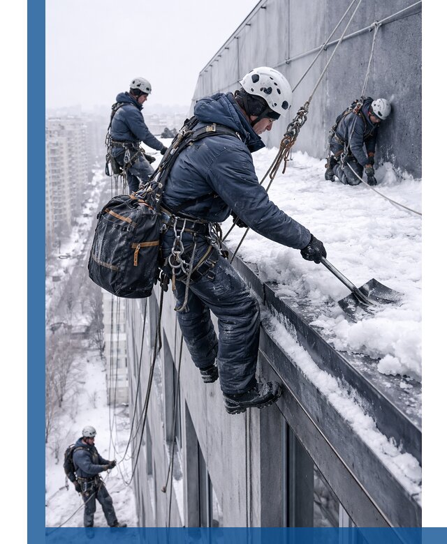 Абонентское обслуживание кровли зимой в Когалыме регулярный уход