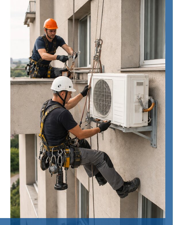 Монтаж внешнего блока кондиционера в Когалыме от 6720 р. | ВЫСОТНИК-Кгл