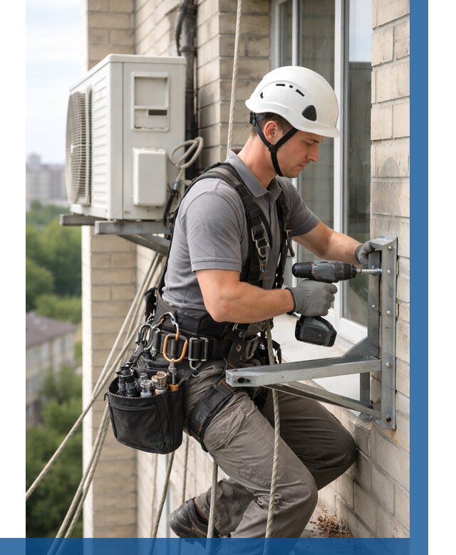 Установка кронштейнов кондиционера в Когалыме от 3618 р. | ВЫСОТНИК-Кгл