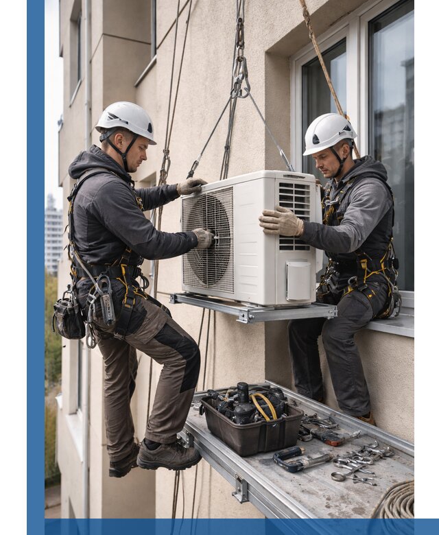 Перенос внешнего блока кондиционера в Когалыме с монтажом и крепежом