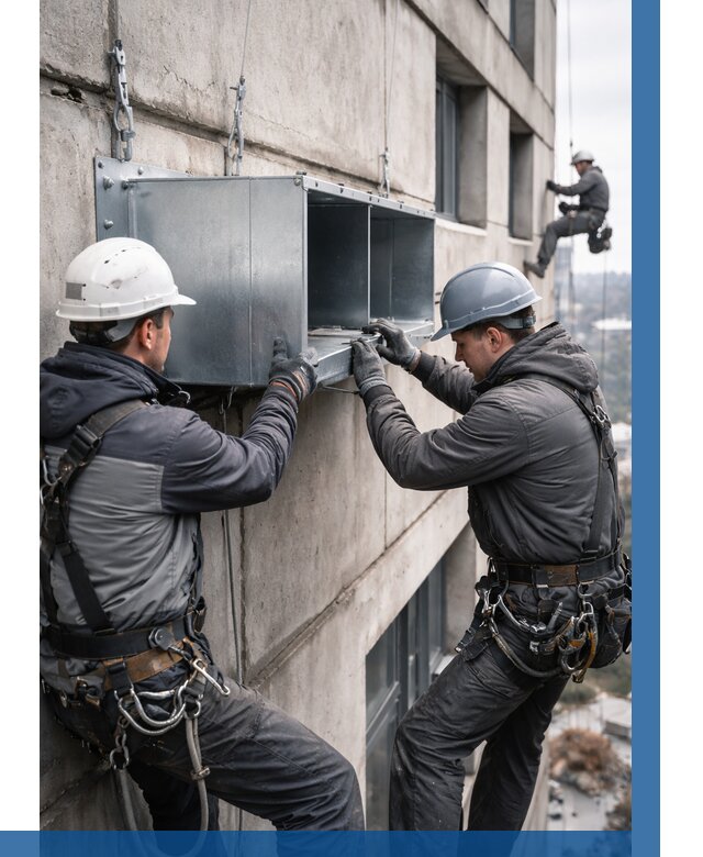 Монтаж вентиляционных коробов в Когалыме от 3101 р. | ВЫСОТНИК-Кгл