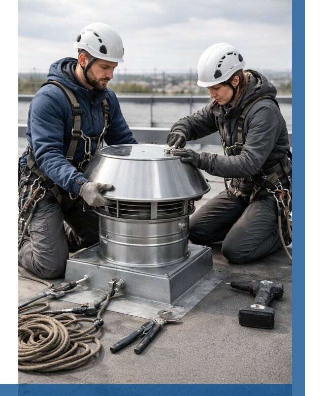 Установка дефлекторов на кровле в Когалыме от 4652 р. | ВЫСОТНИК-Кгл