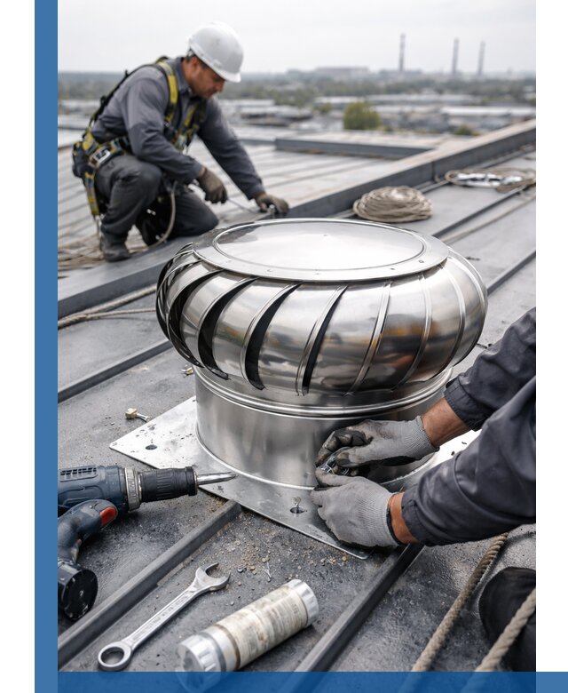 Установка дефлекторов на кровле в Когалыме профессионально