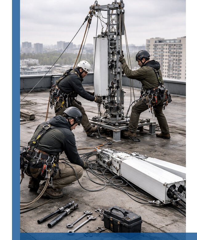 Демонтаж антенн на крыше зданий в Когалыме с гарантией