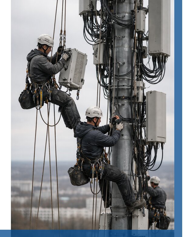 Монтаж оборудования связи на мачте в Когалыме от 7754 р. | ВЫСОТНИК-Кгл