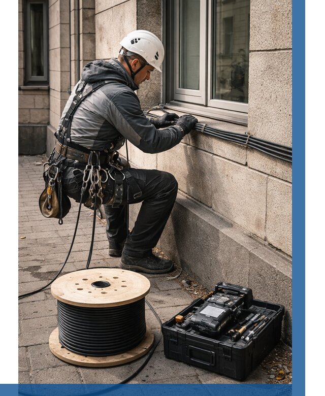 Прокладка оптоволоконного кабеля в Когалыме от 827 р. | ВЫСОТНИК-Кгл