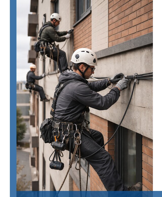 Крепление кабеля на фасаде монтаж и крепеж в Когалыме