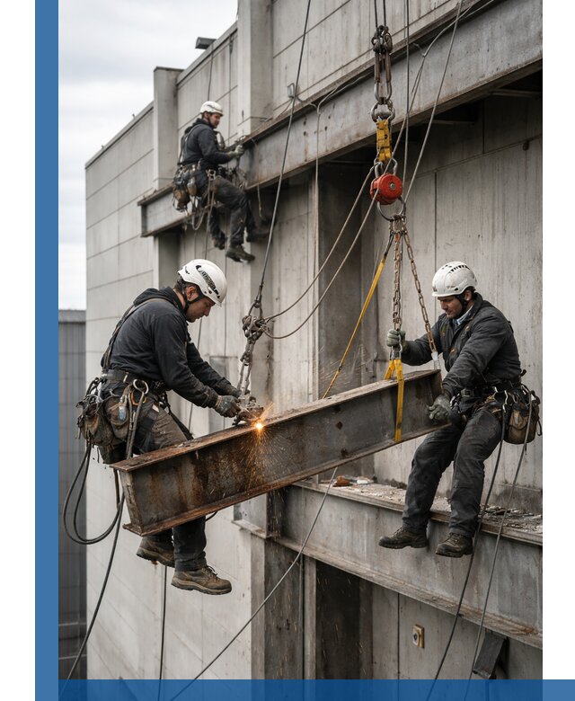 Демонтаж металлоконструкций на высоте в Когалыме под ключ