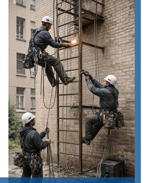 Ремонт пожарной лестницы в Когалыме от 7754 р. | ВЫСОТНИК-Кгл