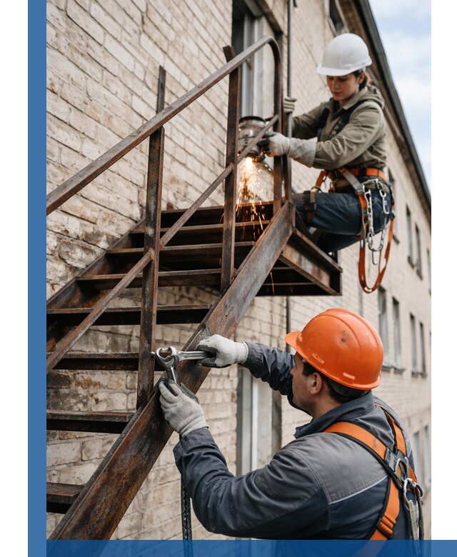 Ремонт и восстановление пожарных лестниц с выездом в Когалыме