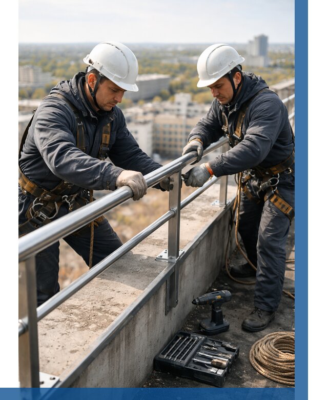 Монтаж перил на высоте в Когалыме от 2585 р. | ВЫСОТНИК-Кгл