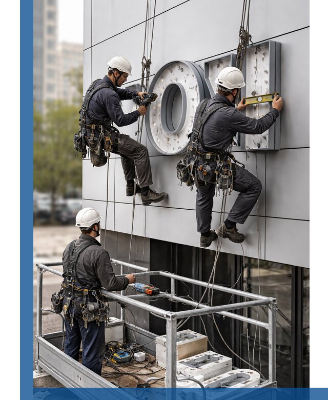 Профессиональный монтаж световых букв в Когалыме под ключ