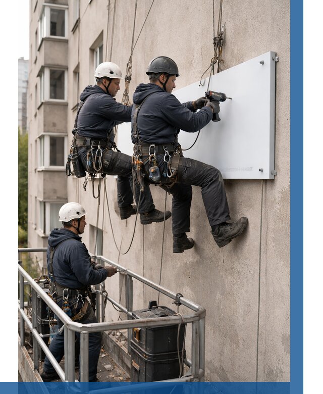 Монтаж табличек и указателей в Когалыме от 3618 р. | ВЫСОТНИК-Кгл